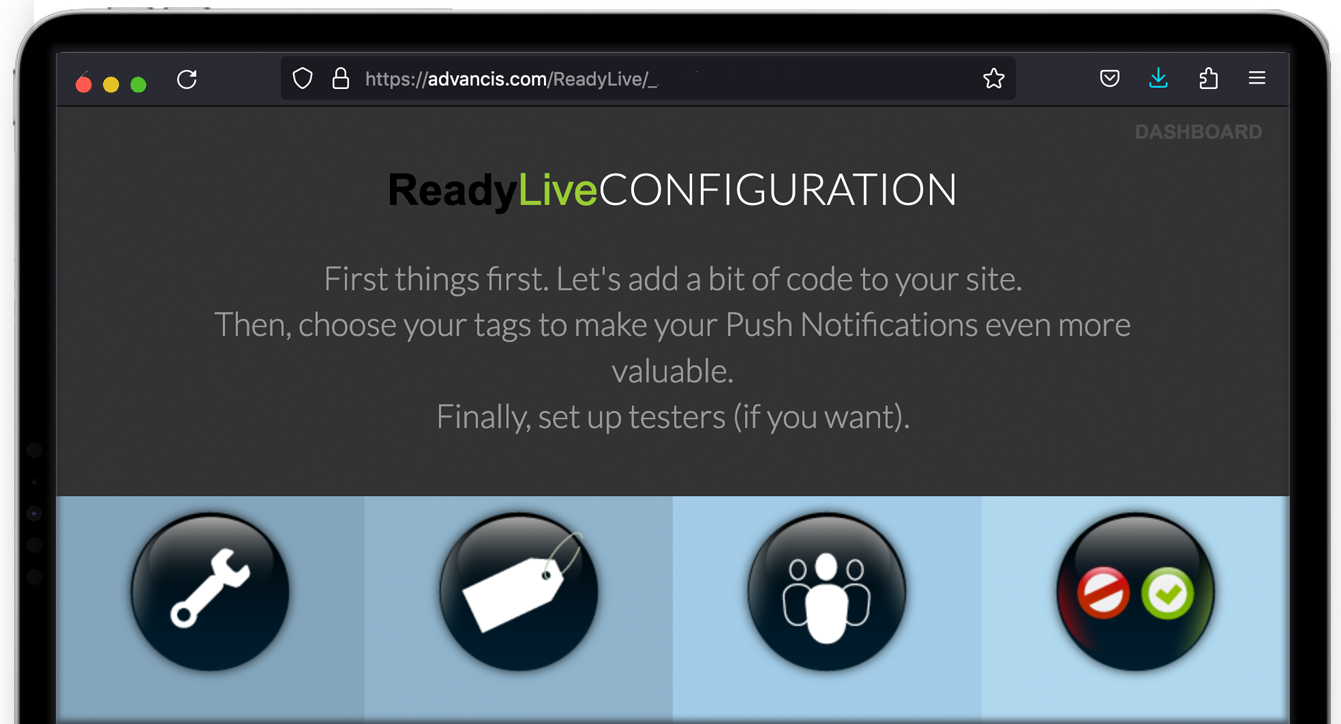 ReadyLive Push Notifications Screen Shot